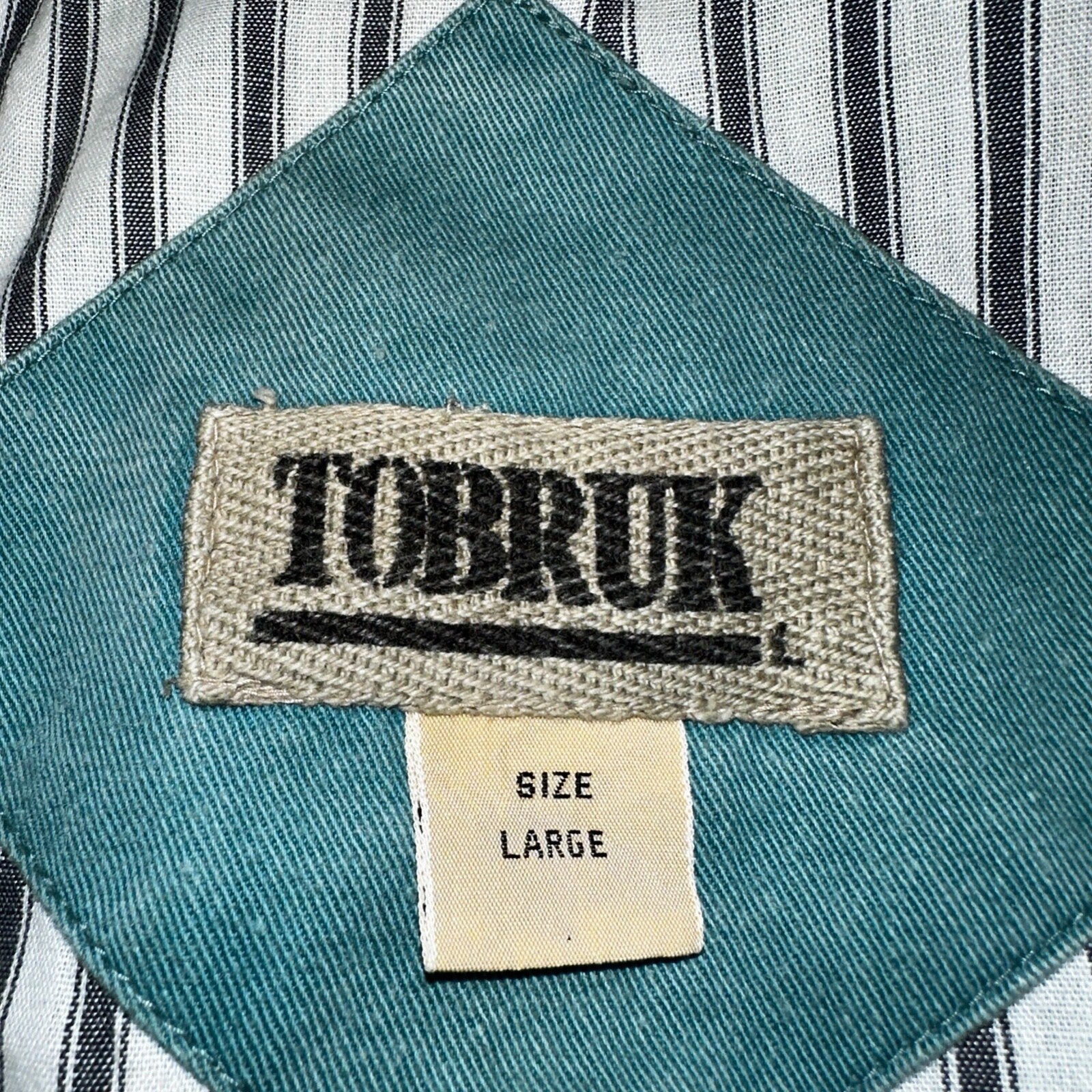 Vintage Teal Blue Tobruk Lined Jacket Men's Large 1980s 80s Bomber Simple Cool