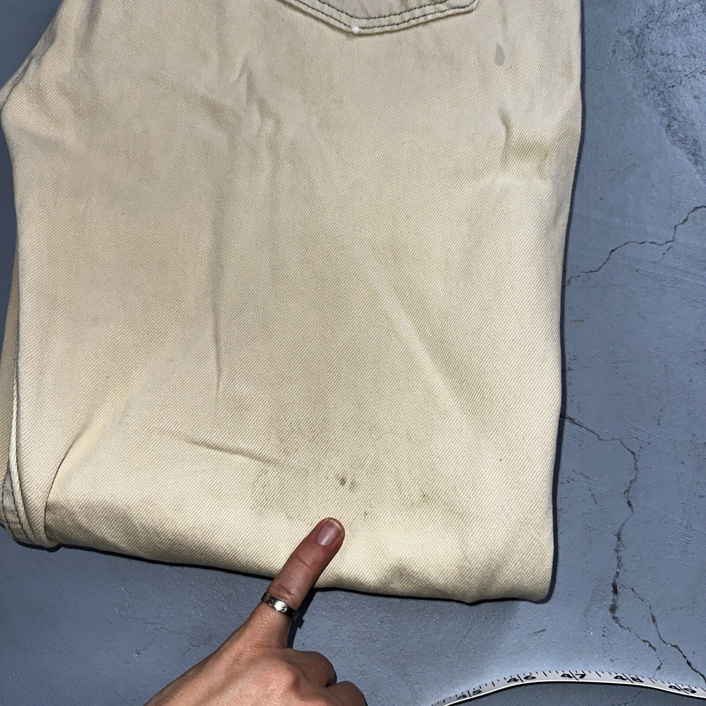 Levis 501 Vintage 90s USA XX Straight Leg Jeans Yellow Khaki 36x32 Act 34x31