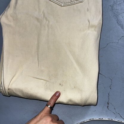 Levis 501 Vintage 90s USA XX Straight Leg Jeans Yellow Khaki 36x32 Act 34x31