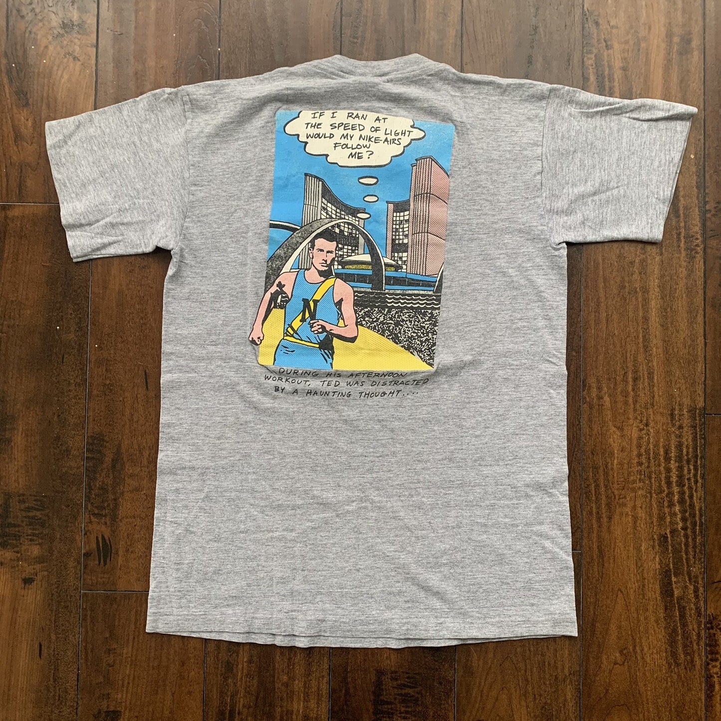 Nike Air Max Running Art Vintage T Shirt Cartoon Funny 90s Gray Tag Rap Toronto