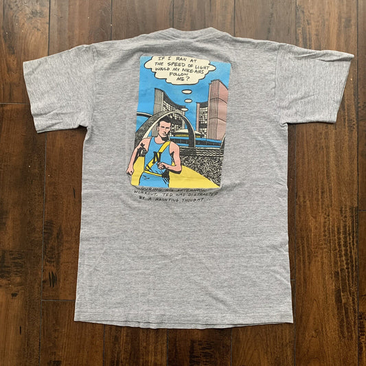 Nike Air Max Running Art Vintage T Shirt Cartoon Funny 90s Gray Tag Rap Toronto
