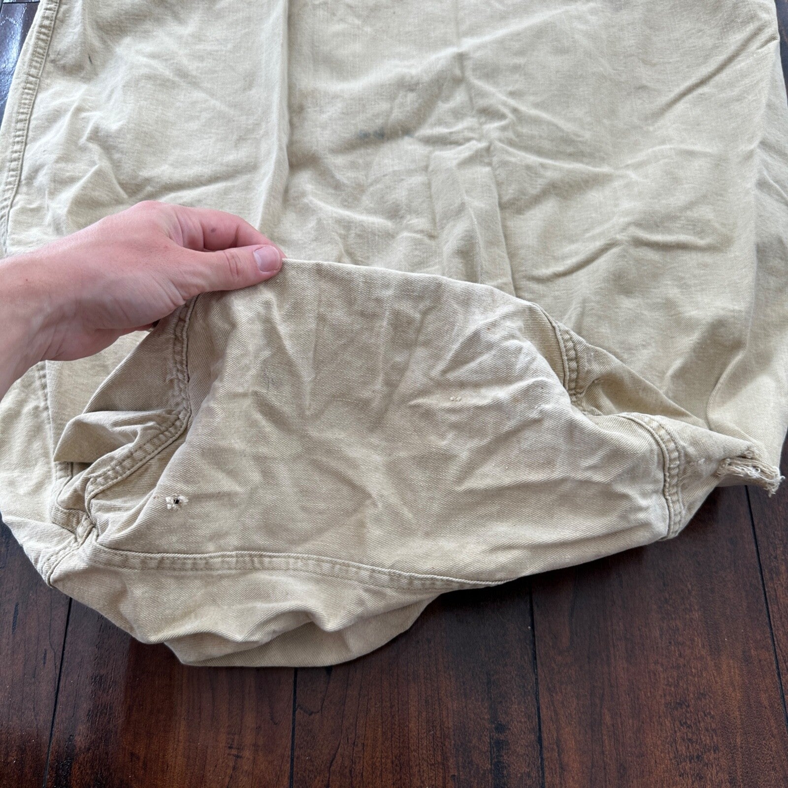 VTG WWII Canvas Garment Laundry Bag Rare Military Denim 1940s 40s 50s Stencil