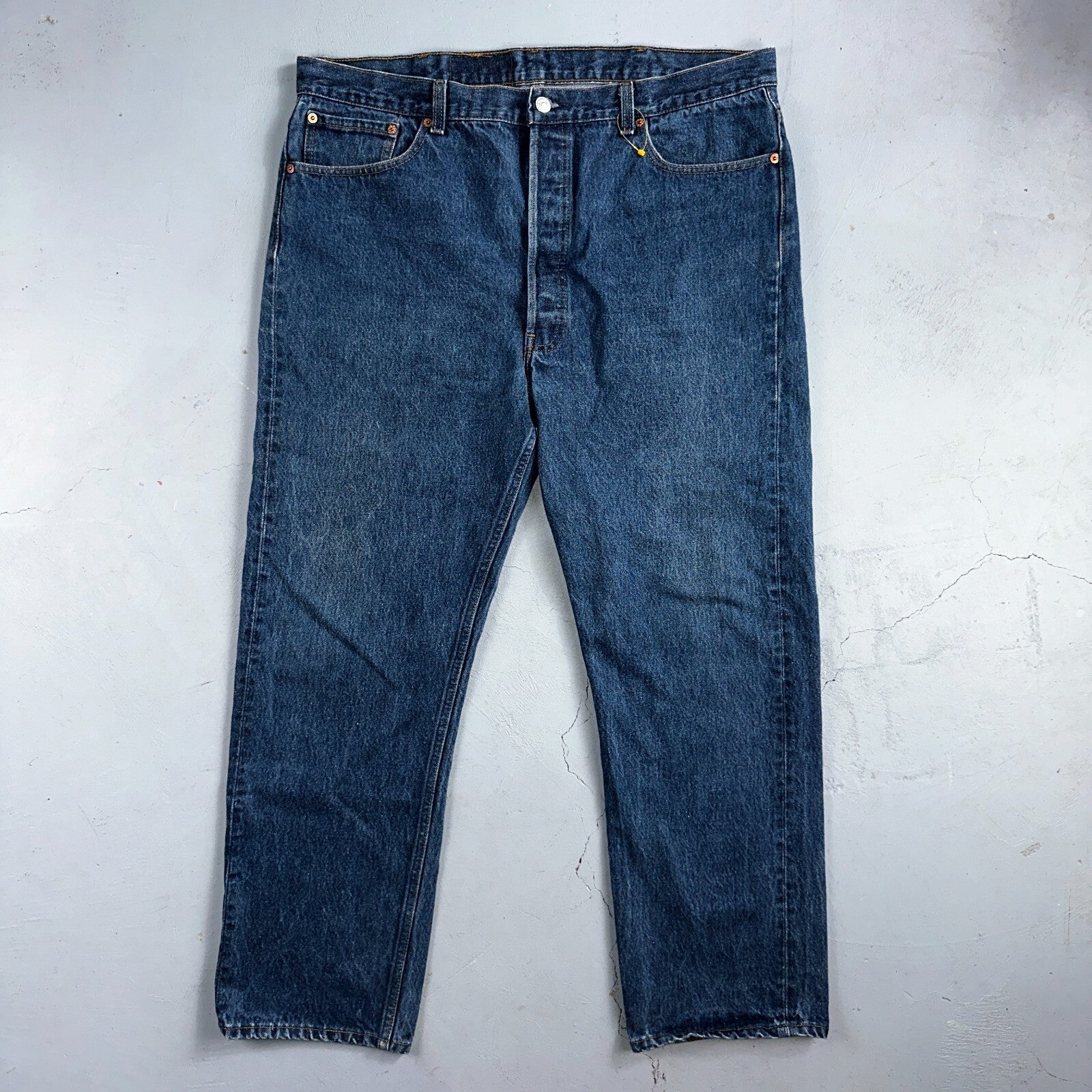 Levis 501 Vintage 90s USA XX Straight Leg Jeans Blue Med Wash 42x32 Act 39x29