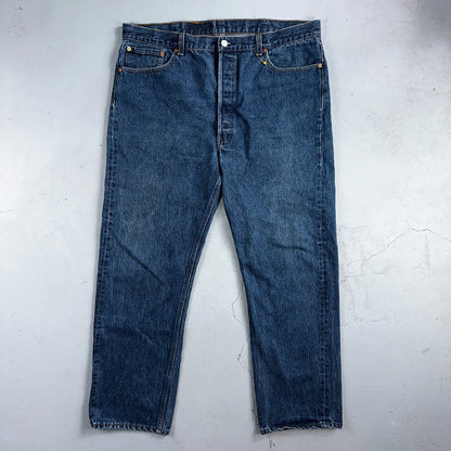 Levis 501 Vintage 90s USA XX Straight Leg Jeans Blue Med Wash 42x32 Act 39x29