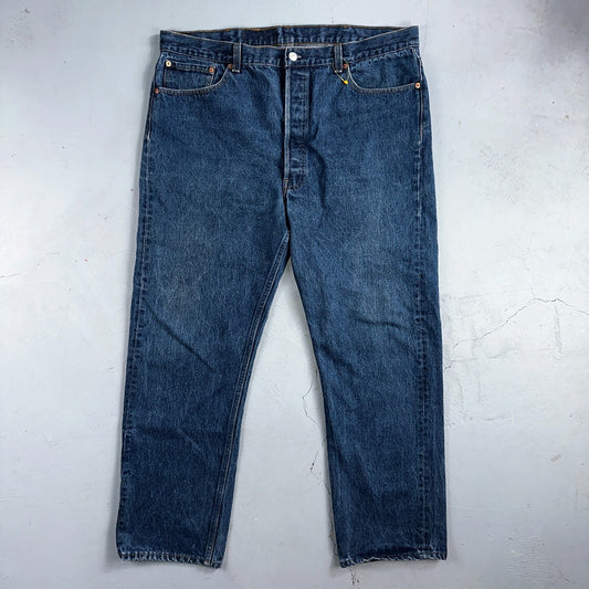 Levis 501 Vintage 90s USA XX Straight Leg Jeans Blue Med Wash 42x32 Act 39x29