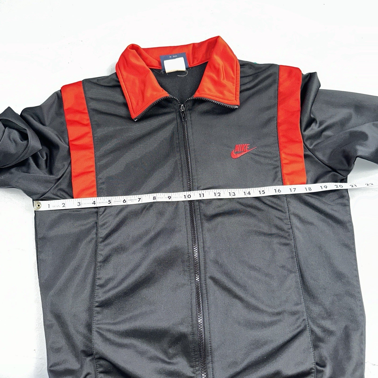 Nike Vintage 1985 Air Jordan Jacket Bred Chicago L RARE Black Red Poly 80s