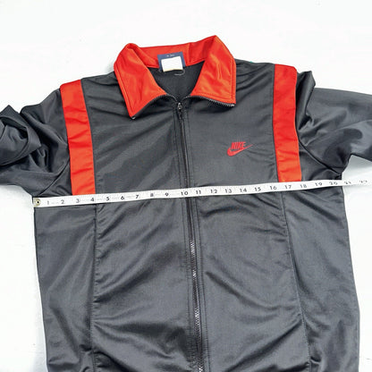 Nike Vintage 1985 Air Jordan Jacket Bred Chicago L RARE Black Red Poly 80s