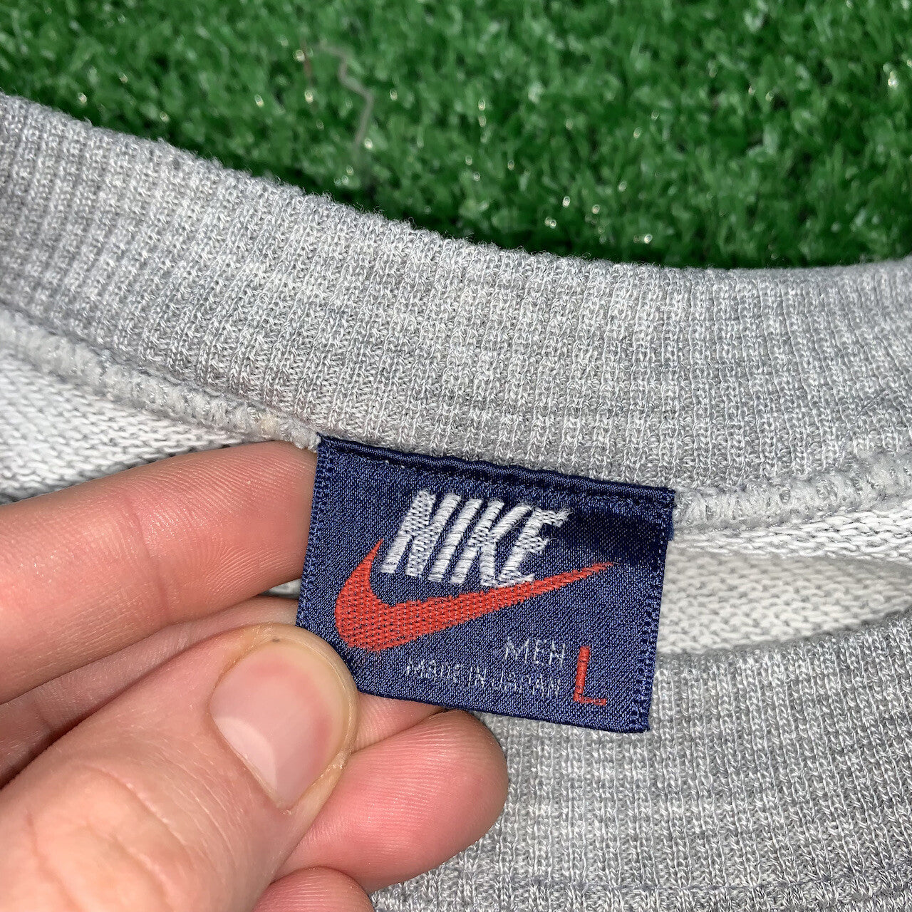 Nike Vintage Sweatshirt Gray Jumper Sweatpants Set Gray Tonal Center Swoosh 80s