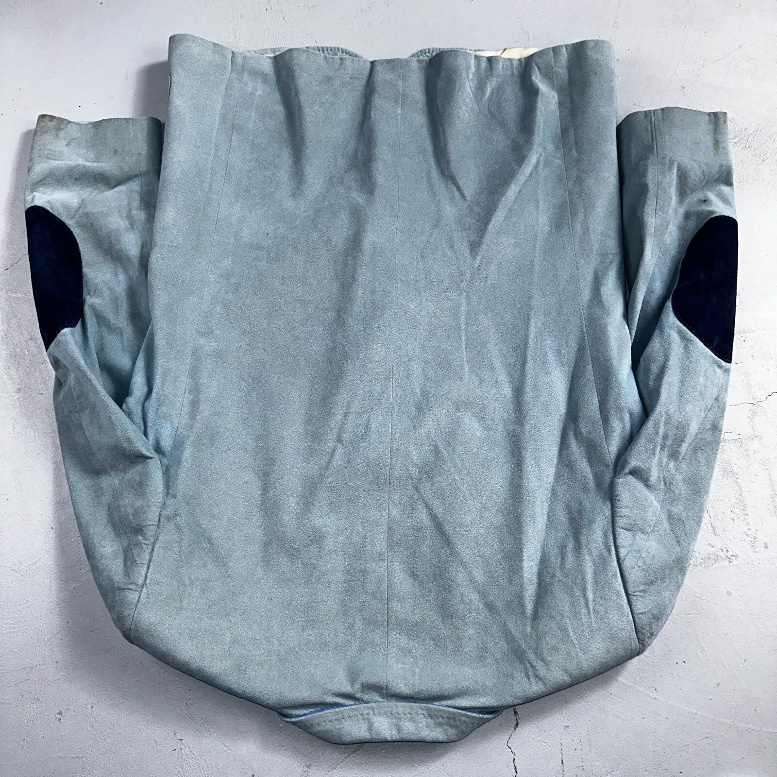 VTG Mens Suit 42 Jacket Sport Coat Rockabilly 60s 70s Suede Blue Disco Lebaron