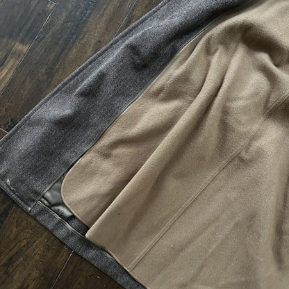 VTG 1960s Barron Anderson Herringbone Wool Overcoat USA Rockabilly 60s Lined