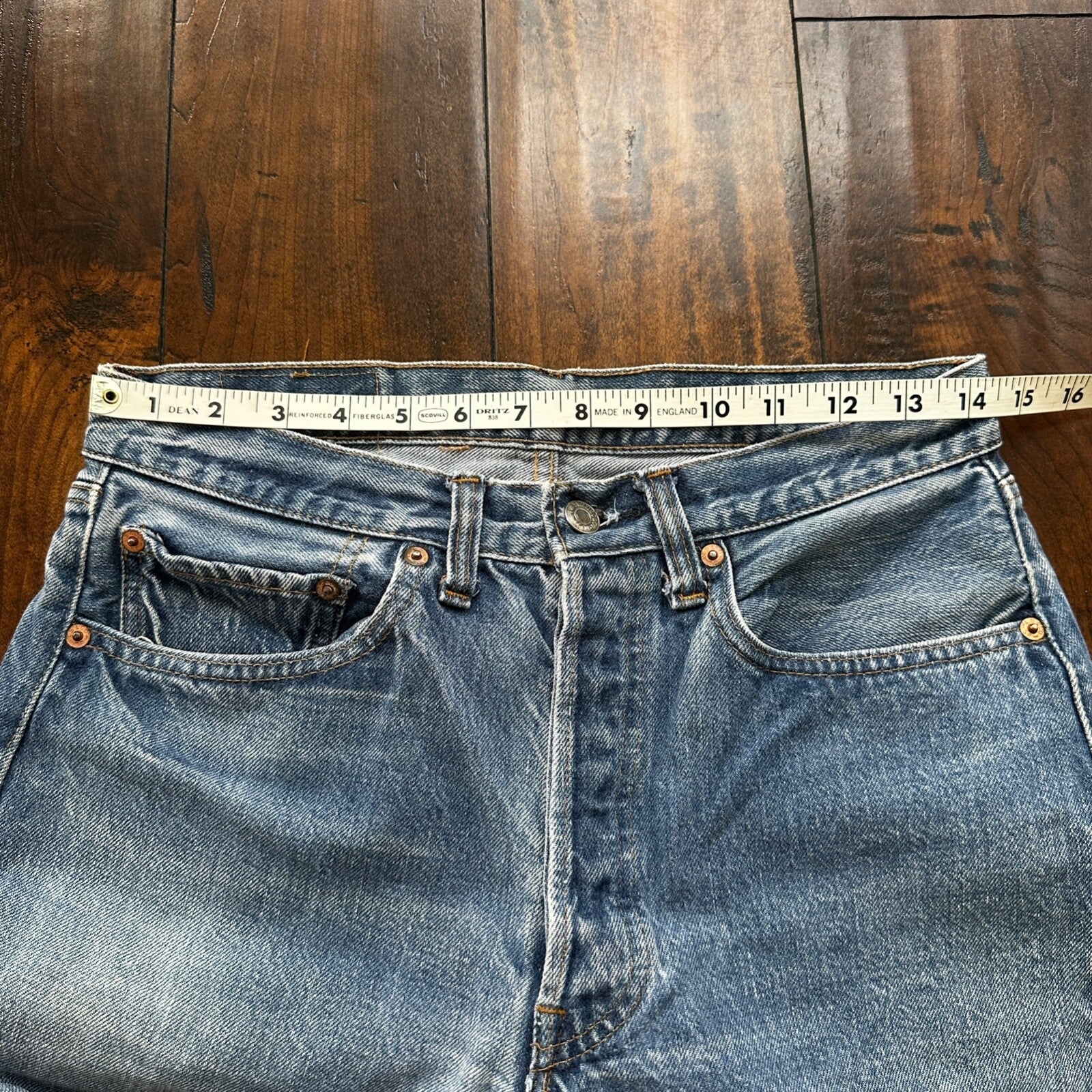 Levis Vintage 80s Redline Selvedge USA 501 XX Jeans 66 70s 32x34 Act 29x25