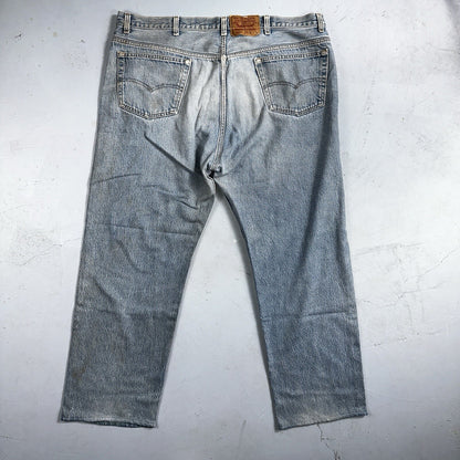 Levis 501 Vintage 90s USA XX Straight Leg Jeans 48x34 Light Wash Act 44x29