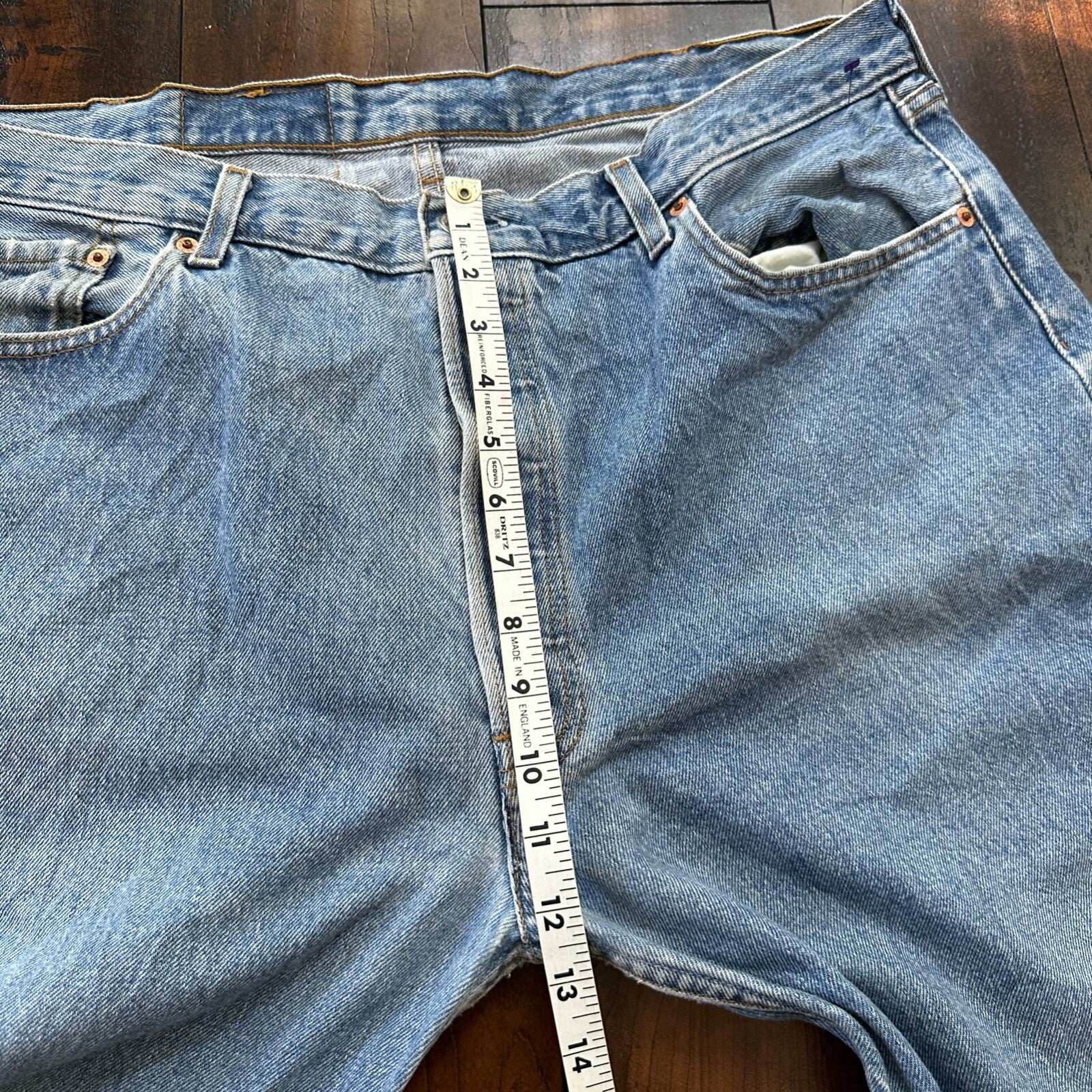 Levis 501 Vintage 90s Straight Leg XX Belgium Jeans 40x36 Light Wash Act 36x30