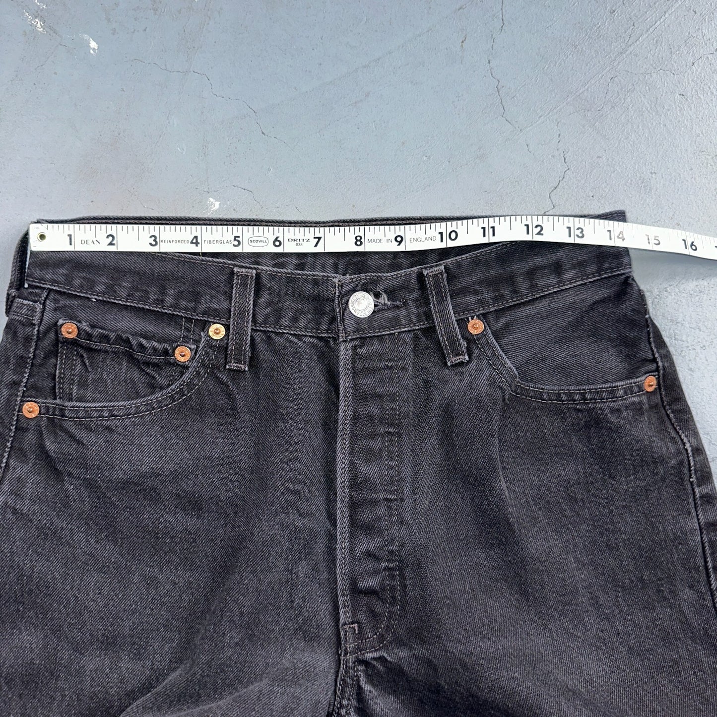 Levis 501 Vintage Y2K XX Straight Leg Jeans 90s Black Wash 30x32 Act 28x30