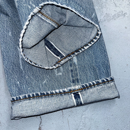 Levis 501 Vintage 80s Redline Selvedge USA XX Jeans Light Wash 40x33 Act 38x30