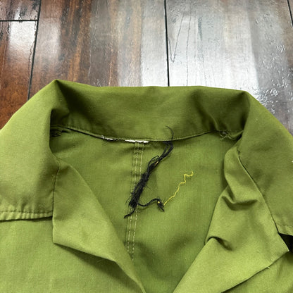 VTG 1960s 1970s Green Fishing Fish Patch Jumpsuit One Piece Rockabilly Work