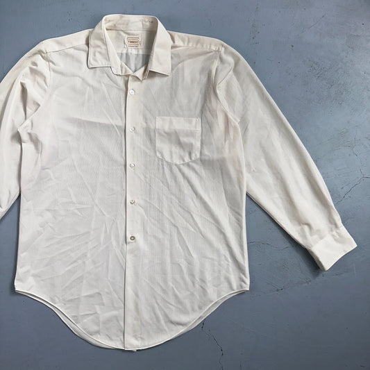 Vintage 60s Brent Shirt Tetoron Polyester Atomic Rockabilly Men 1960s Plain