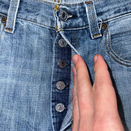 Levis 501 Vintage Y2K XX Straight Leg Jeans Blue Light Wash 34x34 Act 33x32