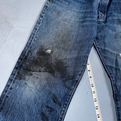 Levis 501 Vintage 90s XX Straight Leg Mexico Jeans 34x30 Thrashed Act 33x28