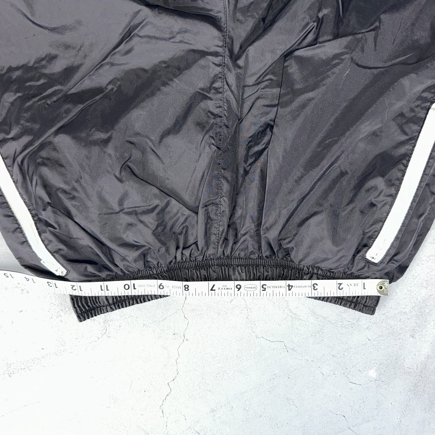 Nike VTG 90s Windbreaker Track Pants Ankle Zip Lined Black 1990s Essential