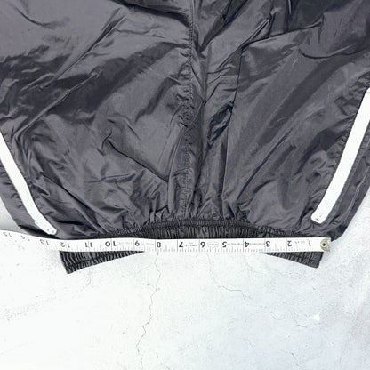Nike VTG 90s Windbreaker Track Pants Ankle Zip Lined Black 1990s Essential