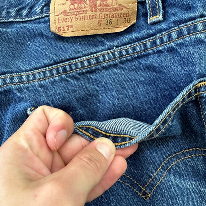 Levis 517 Vintage 90s Med Wash Jeans Boot Cut Mexico Y2K 36x30 Act 34x28
