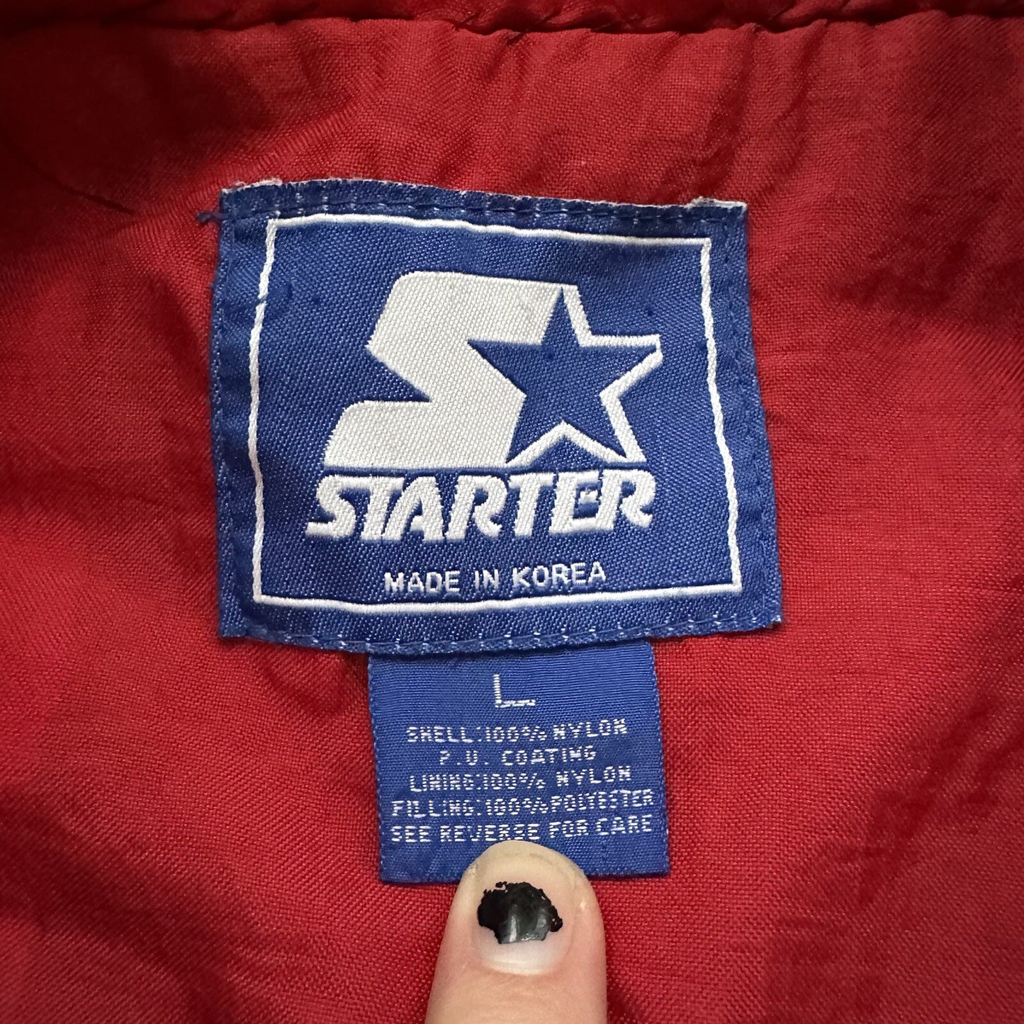 Vintage 90s 80s Nebraska Huskers Full Zip Starter Jacket Puffer Men's Large NCAA