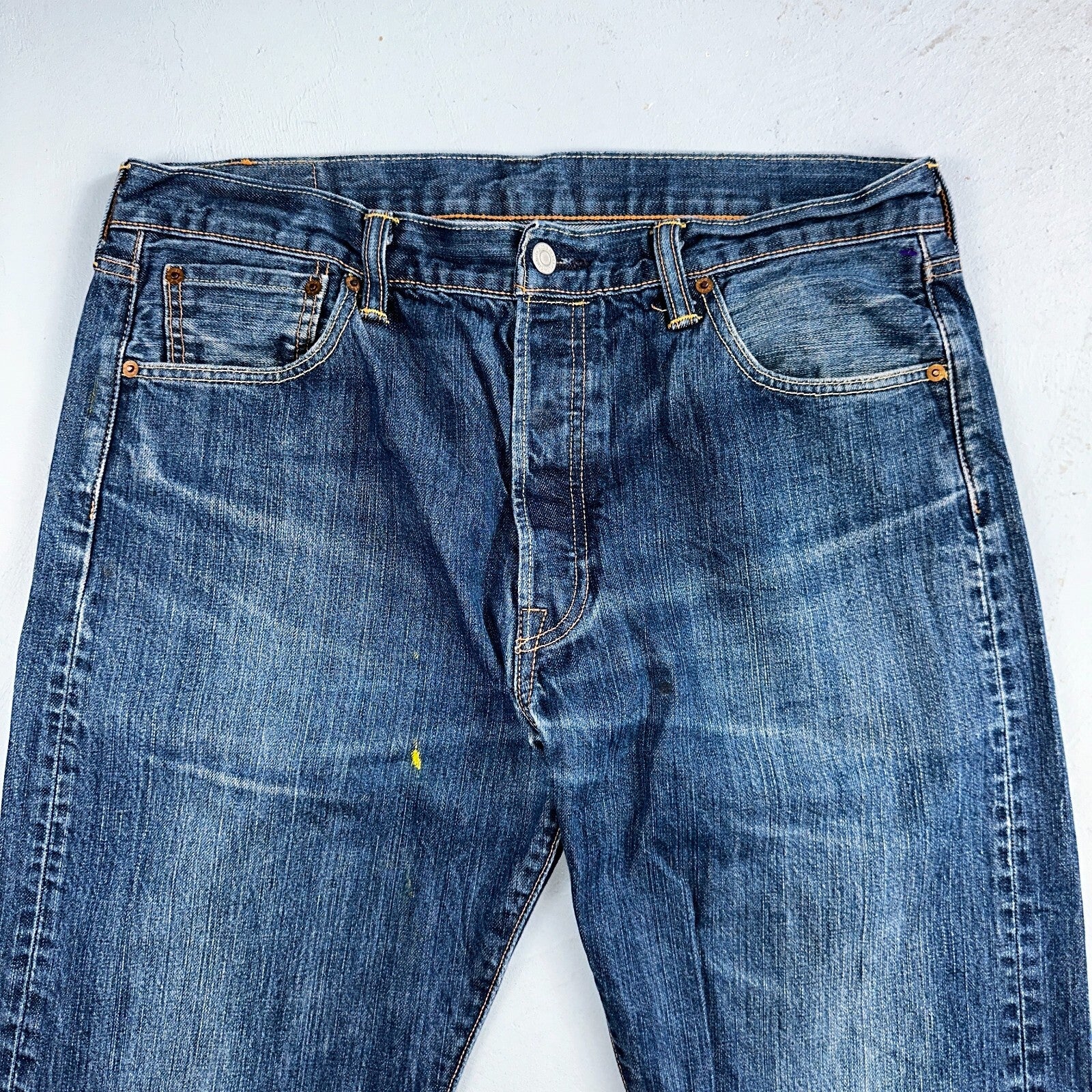 Levis 501 Y2K XX Straight Leg Jeans Blue VTG Med Wash 36x32 Act 35x30