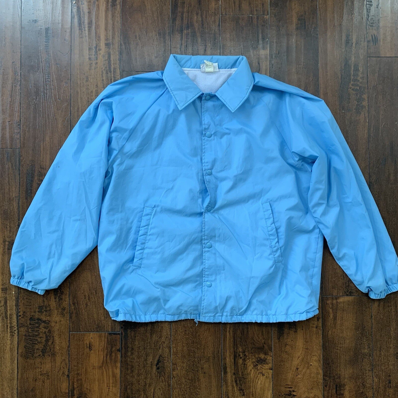 Vintage Oregon 80’s Hartwell Baby Blue Satin Jacket Lined USA Independence 1950