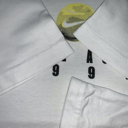 Nike Vintage T Shirt Mens Agassi Tennis Big Face Rodman 90s White Tag Dennis