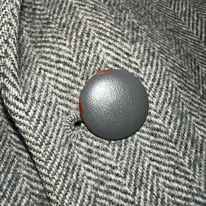 YSL Yves Saint Laurent Vintage Gray Tweed Jacket 38 Blazer Coat France Suit 80s