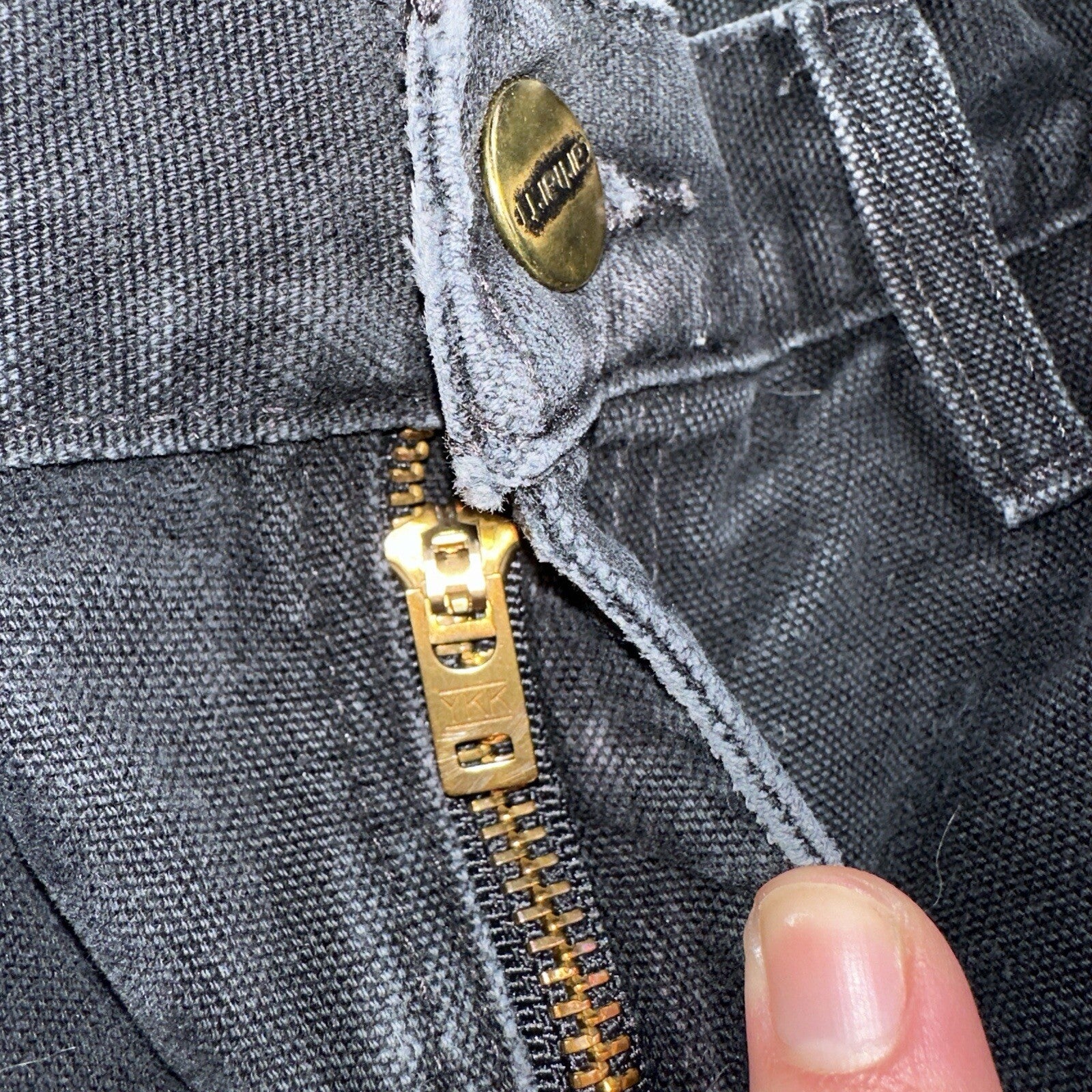 Carhartt VTG Double Knee Carpenter Pants Mexico B01 B136 BLK Black 30x34 A 27x31