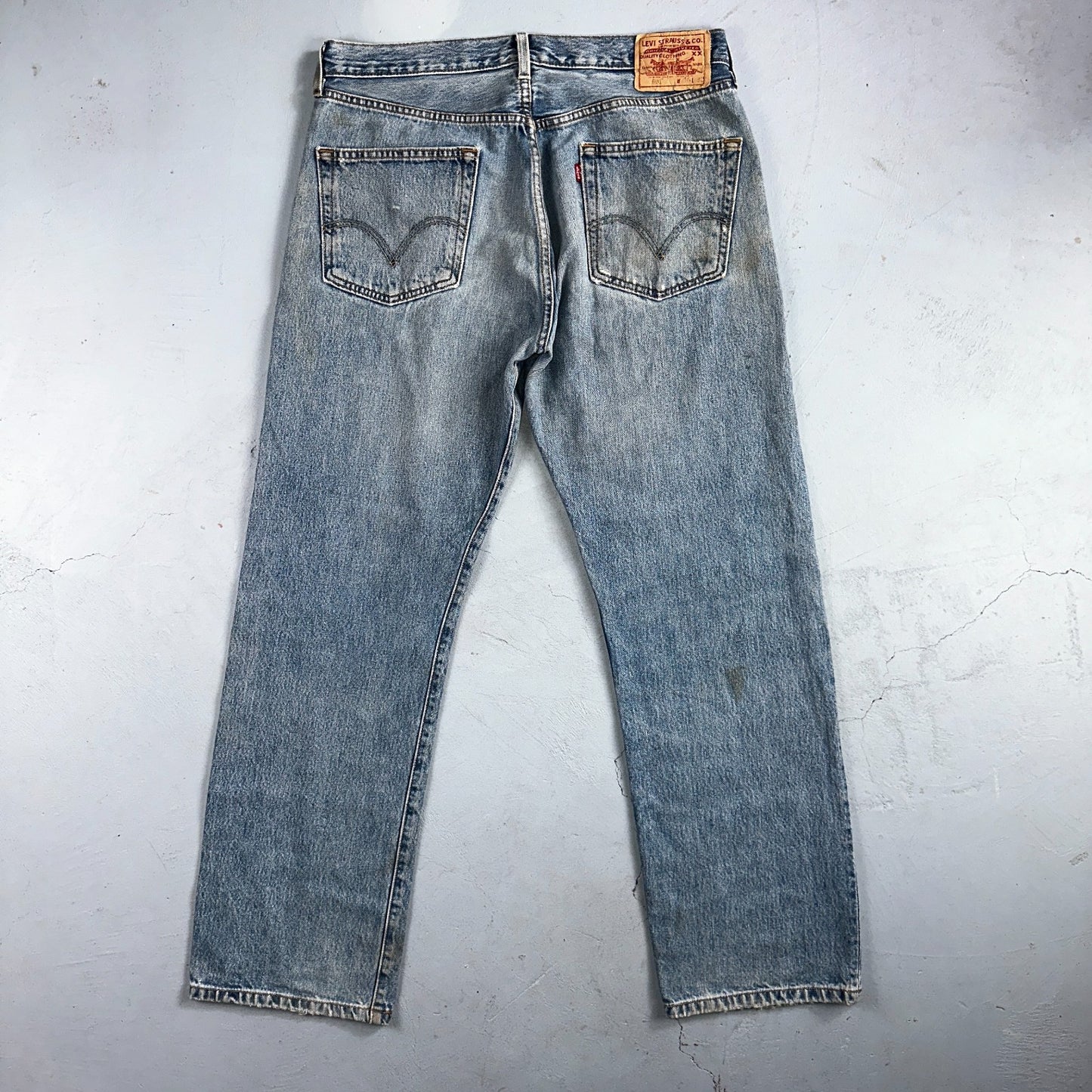 Levis 501 Vintage Y2K 90s XX Straight Leg Jeans Blue Light Wash 36x32 Act 33x30