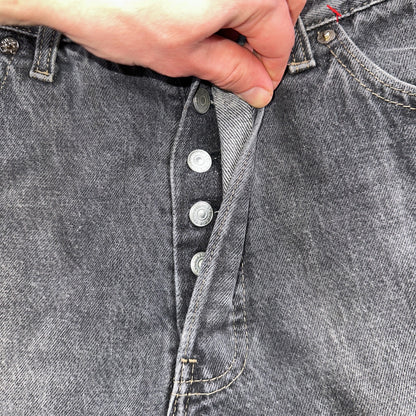 Levis 501 Vintage 80s USA XX Straight Leg Jeans Womens Faded Grey Wash Act 26x31