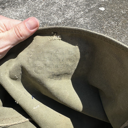 Korea US GI Gas Mask Bag Original Backpack Belt WWII Haversack 1960s?