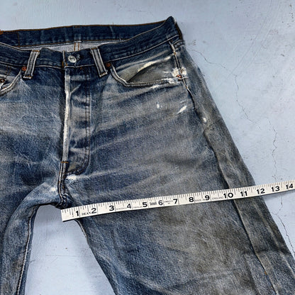 Levis 501 Vintage 80s Redline Selvedge USA XX Jeans Light Wash 34x34 Act 31x30