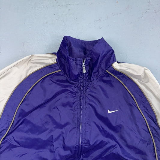 Nike Jacket Vintage Nylon Windbreaker Women’s Gym Full Zip Medium Colorblock 80s