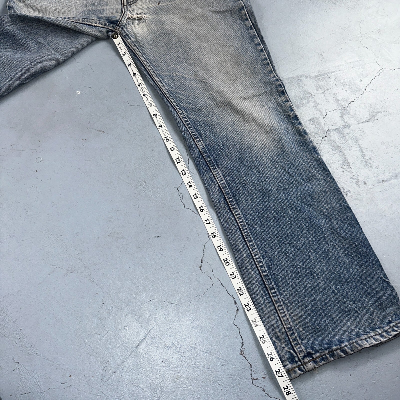 Levis 517 Vintage 80s USA Orange Tab Bootcut Flare Blue Worn Jeans Act 32x27