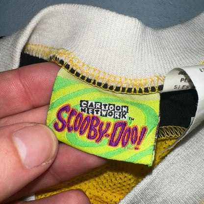 Vintage Scooby Doo Curveball Shirt Boys Size 12 Yellow Jersey Baseball 2000 Y2K