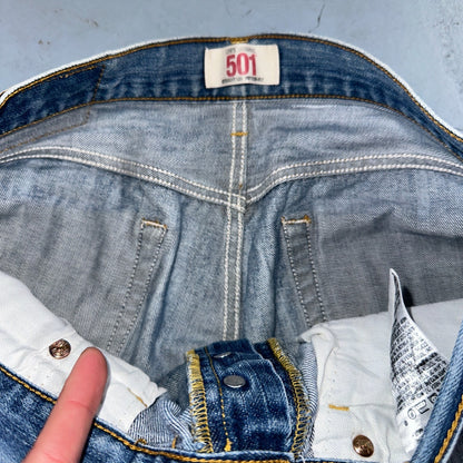 Levis 501 Vintage Y2K XX Straight Leg Jeans Blue Light Wash 33x32 Act 31x30