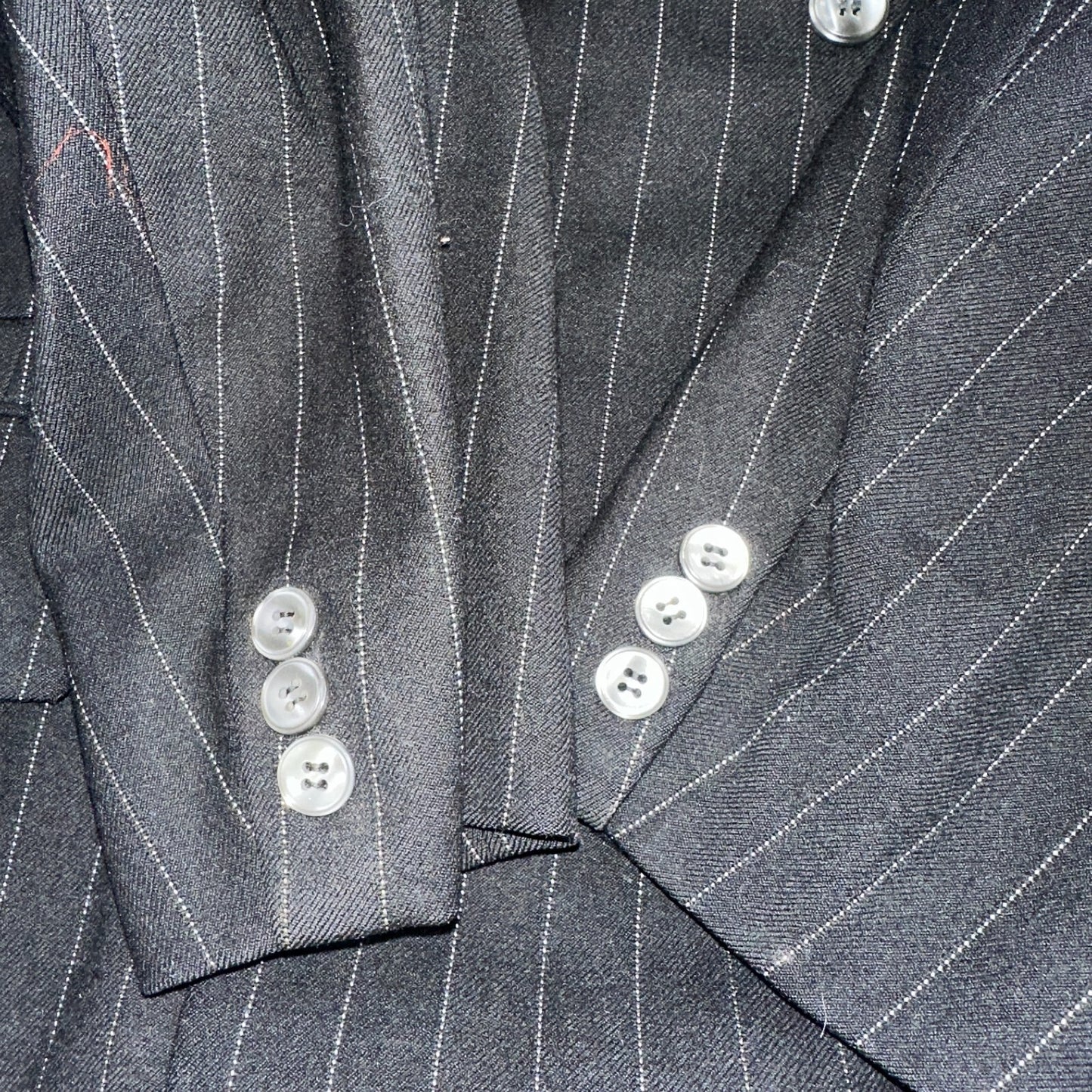 VTG Mens Suit 36 Double Breast 8 Button Jacket Sport Coat Rockabilly 50s Striped