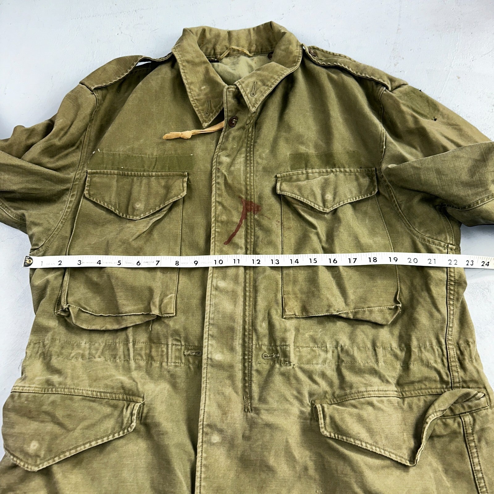 Vintage Military Jacket Green Button Up Vietnam Era 60s 70s M65 M1951 Parka