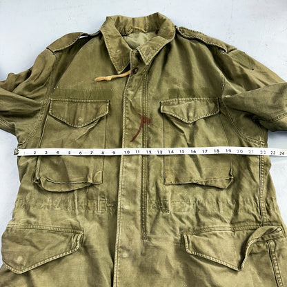 Vintage Military Jacket Green Button Up Vietnam Era 60s 70s M65 M1951 Parka
