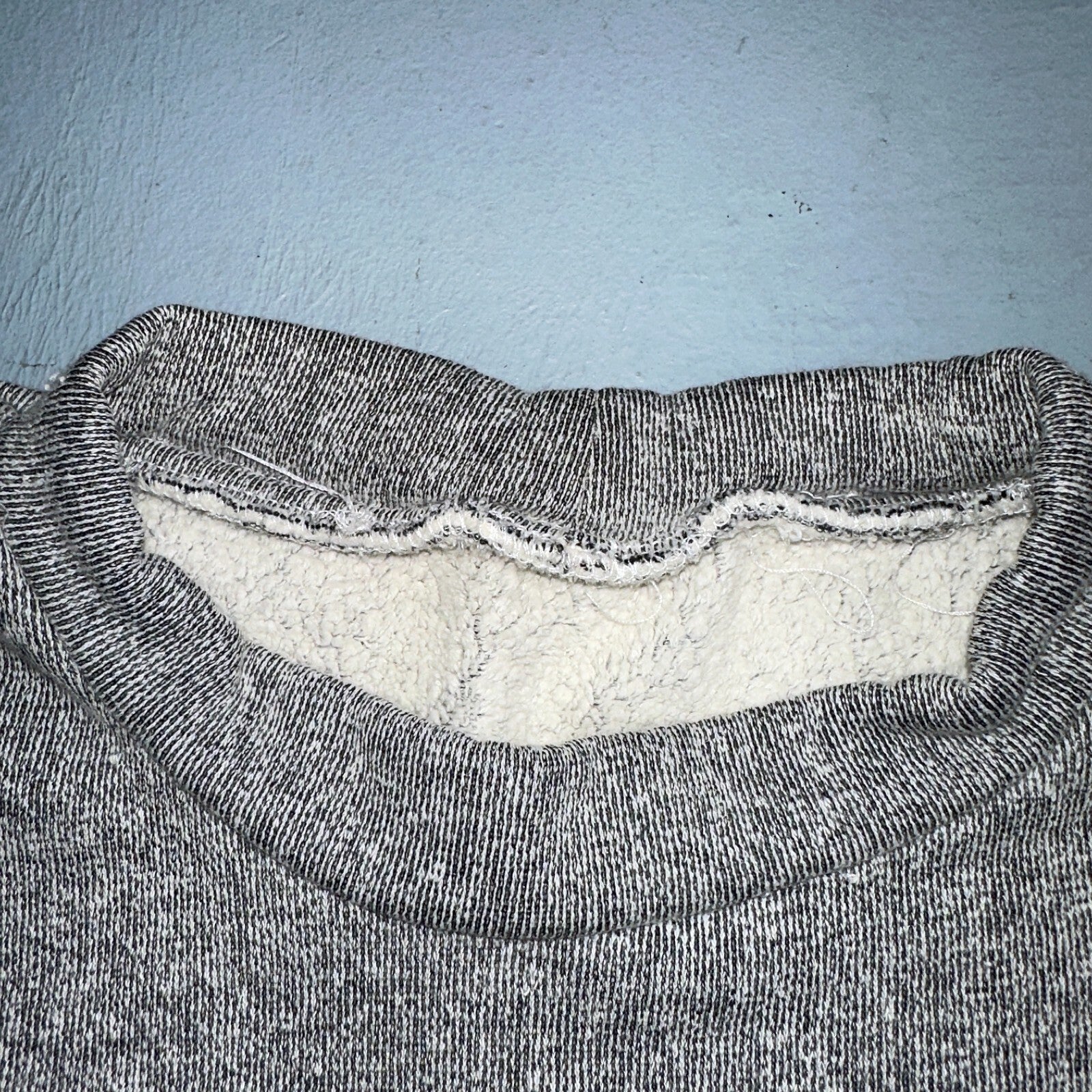 Gray 1970s VTG Crew Neck Sweatshirt Short Sleeve Heather Rockabilly 60s 70s