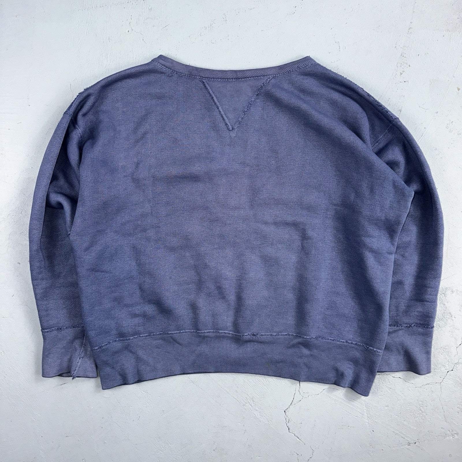 VTG Double V Sweatshirt 40s 50s 1940s Faded Blue Crewneck Boxy Rockabilly 1950s