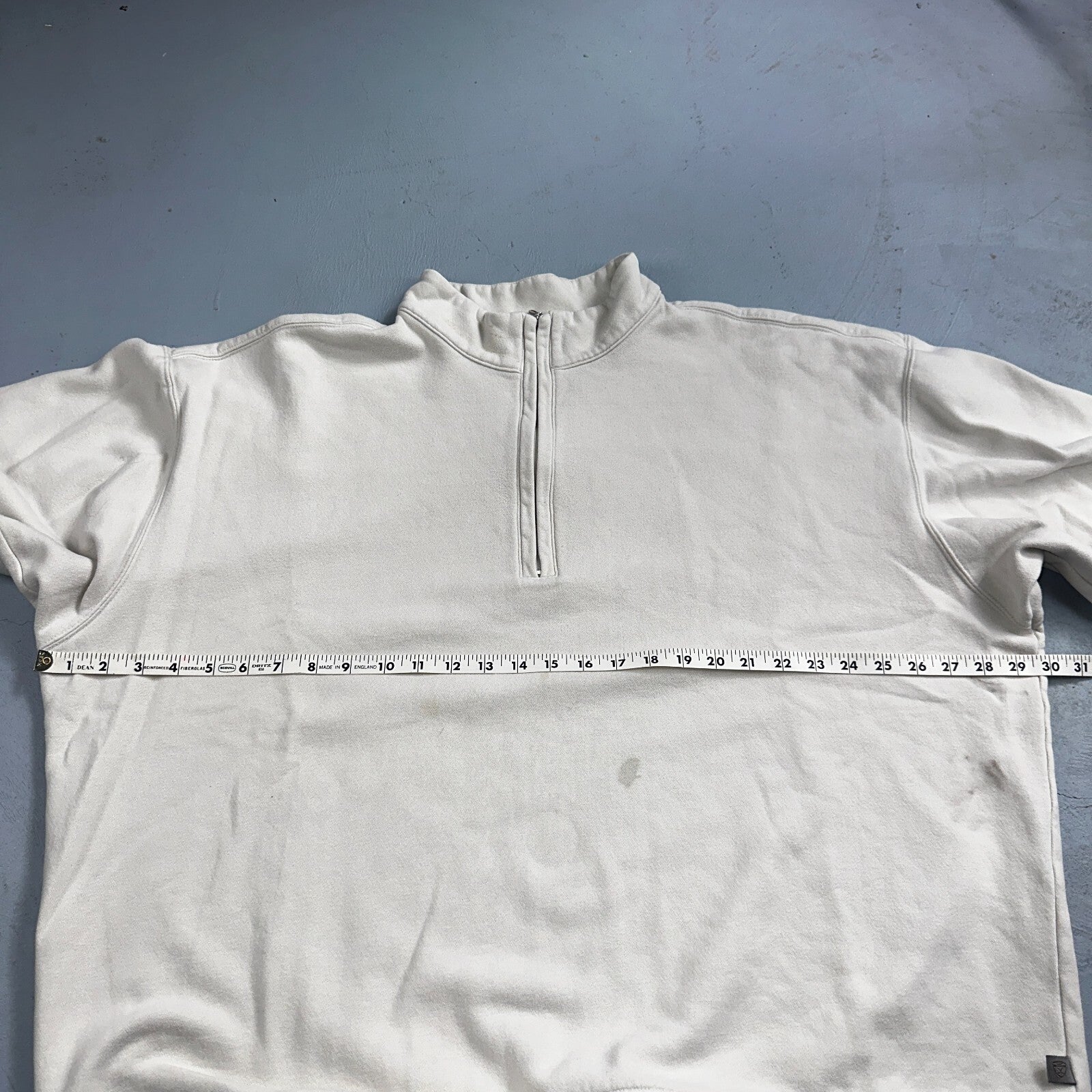 Nike Sweatshirt Mens 2XL White Pull Over Quarter Zip Golf Vintage Y2K