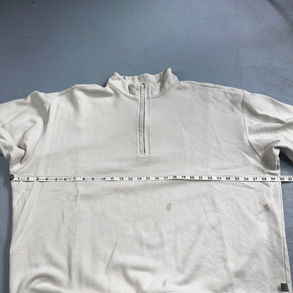 Nike Sweatshirt Mens 2XL White Pull Over Quarter Zip Golf Vintage Y2K