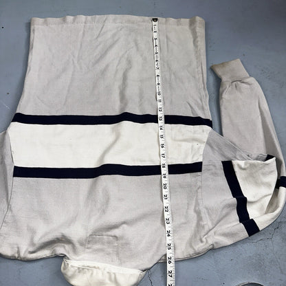 Vintage 90s Lands End Authentic Rugby Collard Striped Shirt Polo Men’s M USED