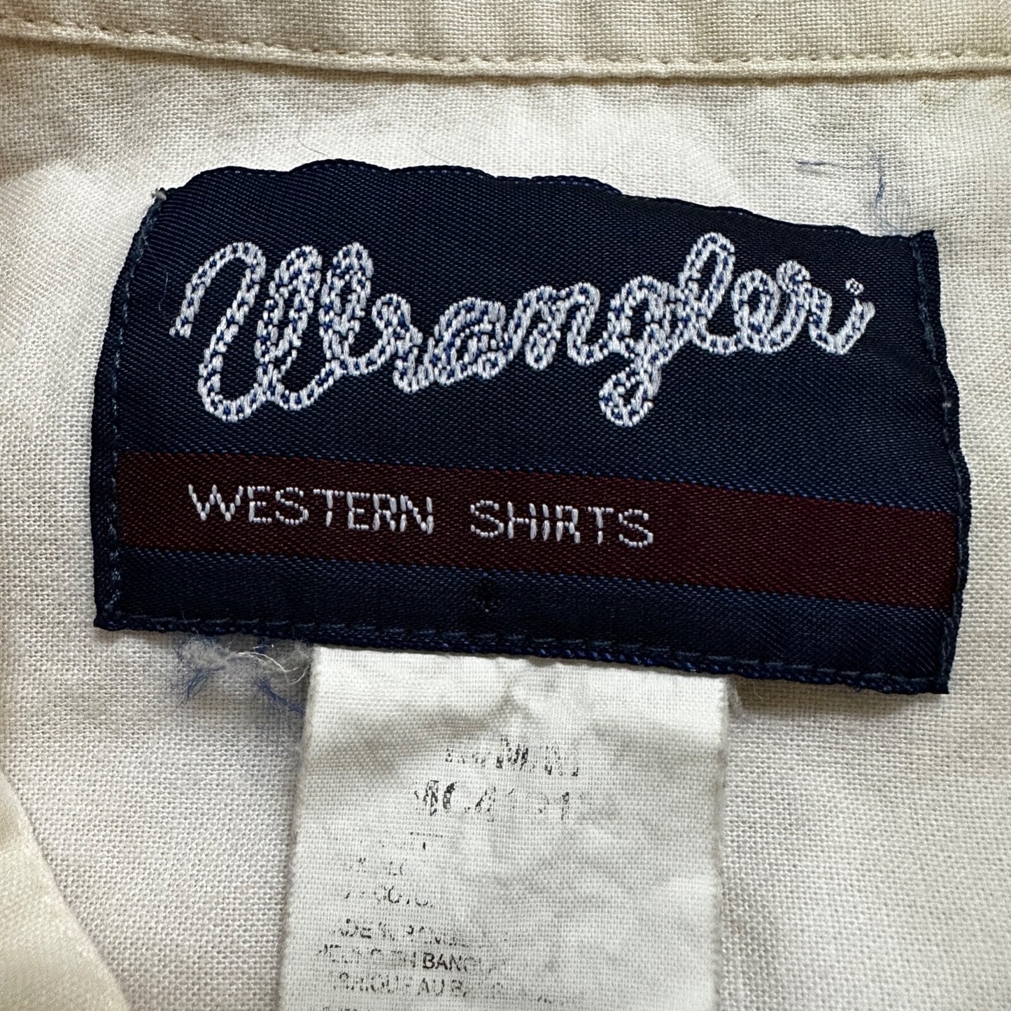 VTG Wrangler Men's Pearl Snap Western Rodeo Cowboy Ranch Shirt XL Flags USA RARE