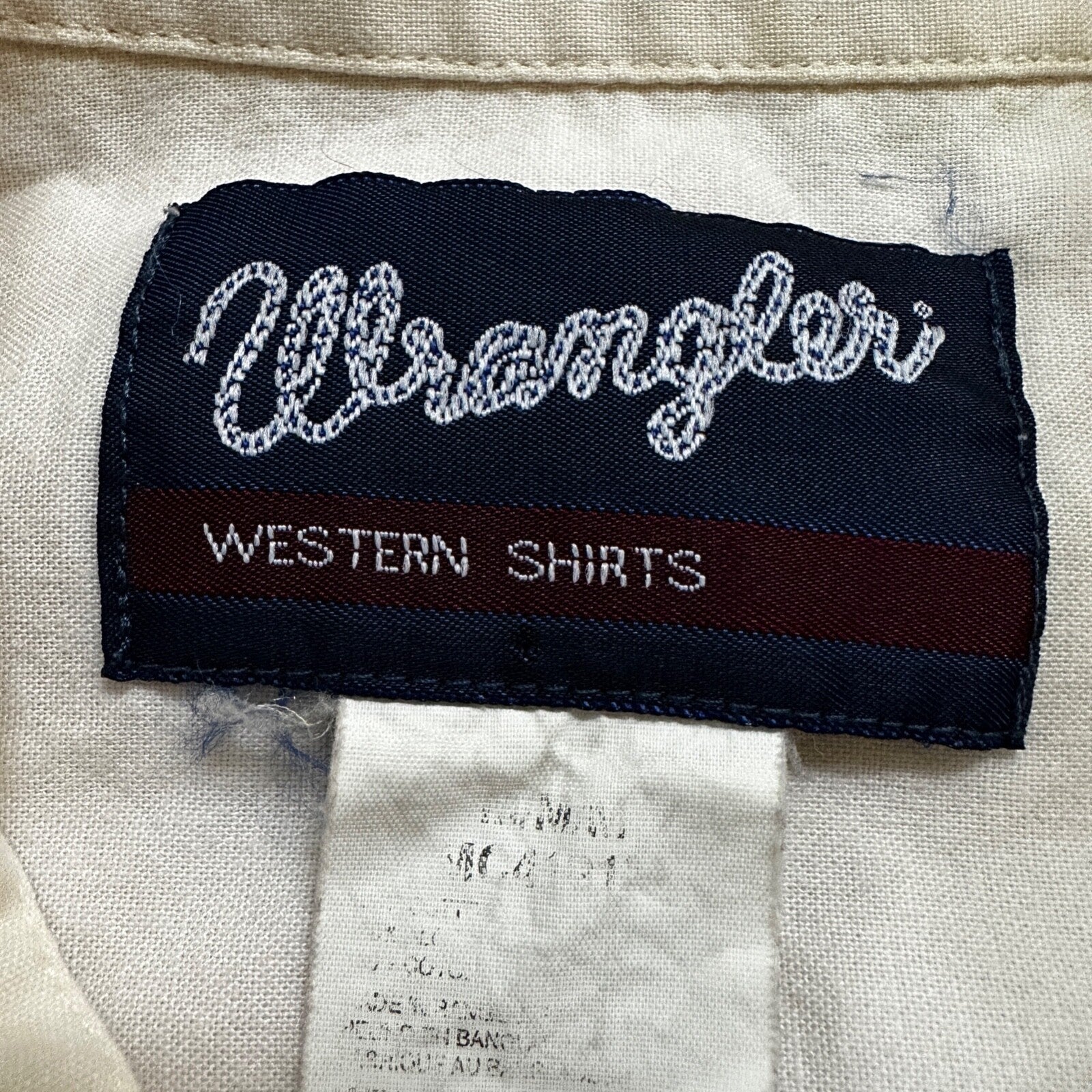 VTG Wrangler Men's Pearl Snap Western Rodeo Cowboy Ranch Shirt XL Flags USA RARE